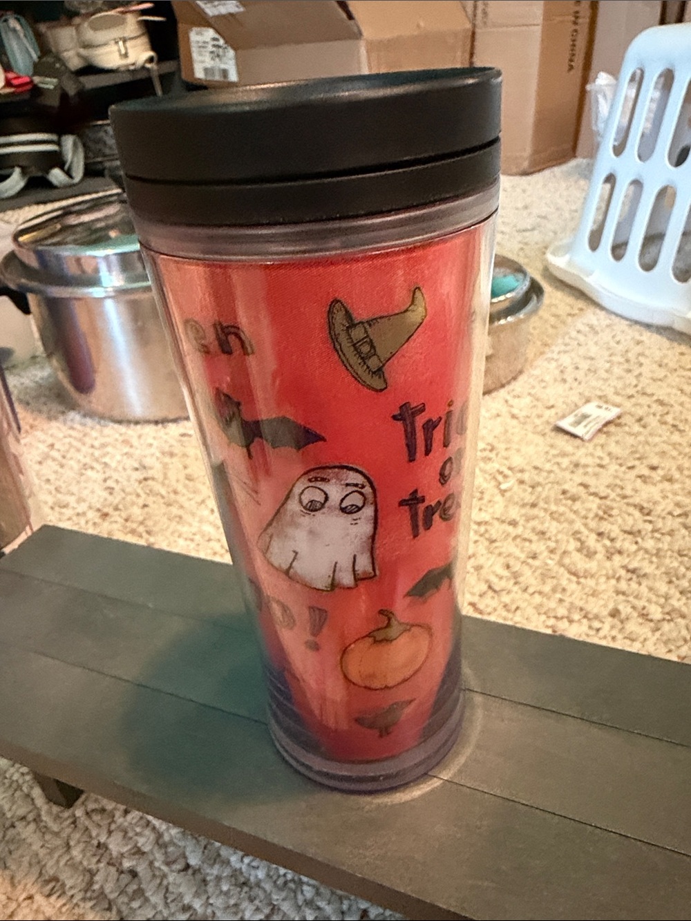 Starbucks Halloween Holographic 8oz Ghost Travel Tumbler - Orange